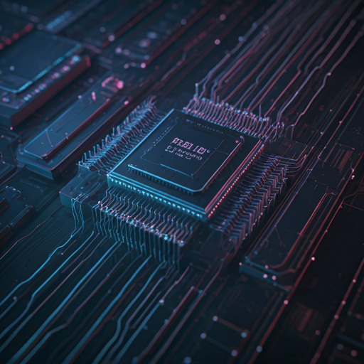 Technical visualization of database schema upload with glowing neon pink lines